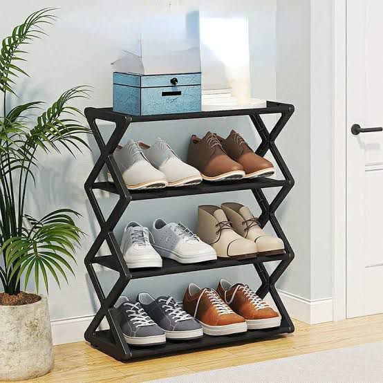 Zigzag X Shape 4-Layer Shoes Rack