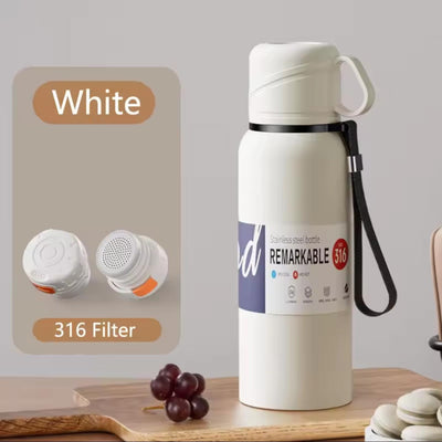 600ml Double Insulation Water Bottle With Cup